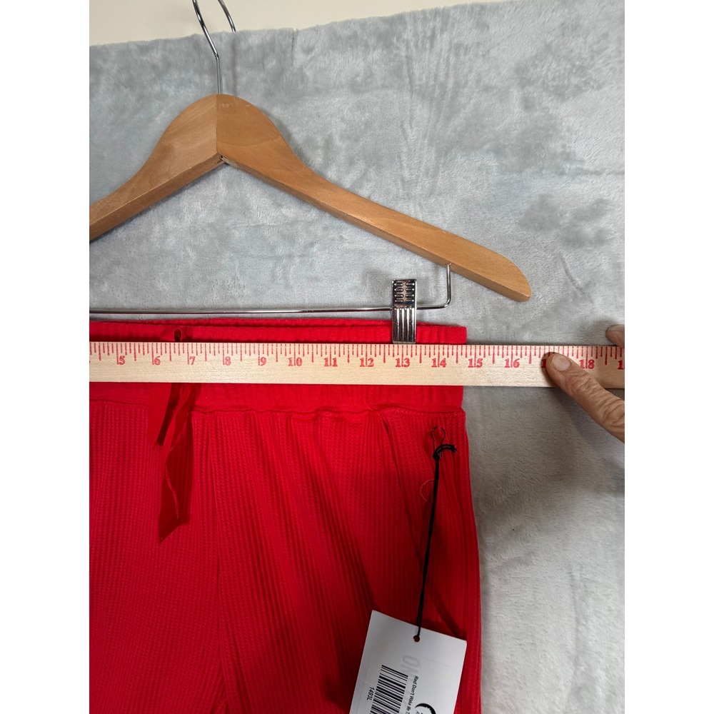 New Zyia Active Don't Wake Me Thermal Joggers Large Red Lounge Pants Pajamas - Picture 7 of 13